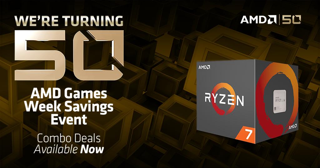 AMDGaming's tweet photo. Processors, storage, graphics, and more! #AMDGamesWeek is still in full effect, and you can score some great deals on all types of hardware with this list of @Newegg combos. Check them out for yourself if you’re looking to upgrade: https://t.co/eb1YoQYbaF https://t.co/Sd3QVd6Mw3