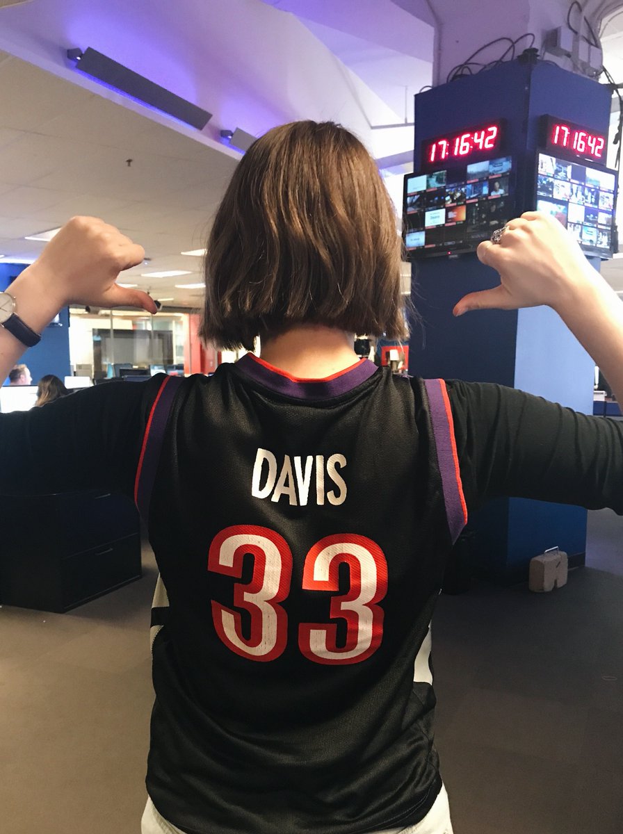 CBCToronto's tweet image. The women of @CBCToronto showed up for the Raptors today. (Yes, that is a shrine to the team behind @mtaruc.) Tweet us your game day get-ups! #WeTheNorth #cbcto