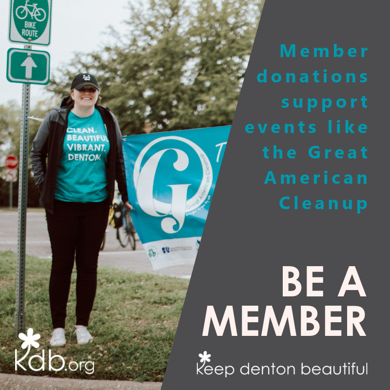 kdbdenton's tweet image. KDB Members support the annual Great American Cleanup! Are you a member? Become one starting at just $35 a year. #weKDB #BeAMember 🔗in bio