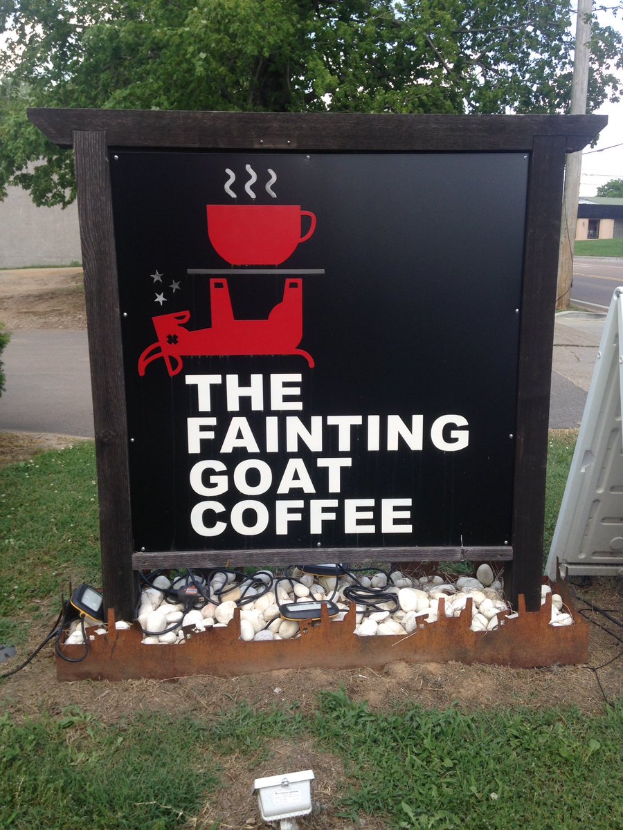 ZooKeeper_Kevin's tweet photo. visited the @FaintingGoatTN Coffee House for the first time. Very enjoyable experience. #SpringHill #Tennessee #coffee https://t.co/cqtPyyf88r