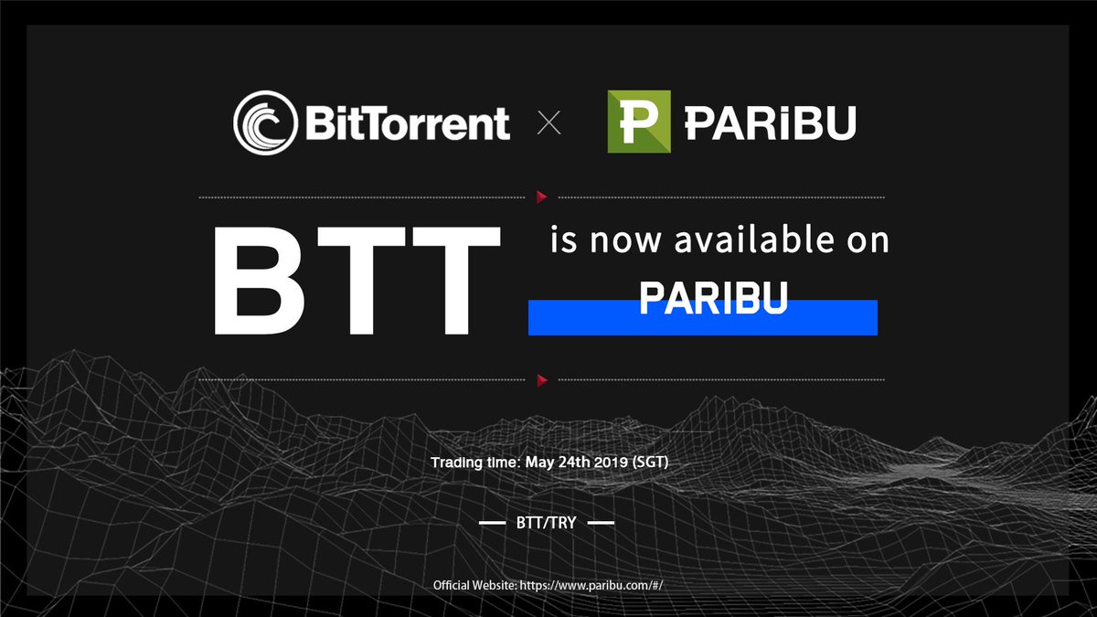 #BTT is available on ParibuCom and you can trade BTT/TRY now! $BTT #BitTorrent  x.com/BitTorrent/sta…