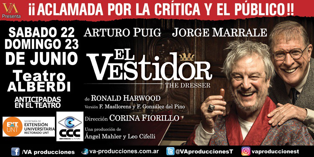 Llega a Tucumán "EL VESTIDOR" <a href="/elvestidorok/">El Vestidor Teatro</a> SABADO 22 y DOMINGO 23 DE JUNIO <a href="/TeatroAlberdi/">Alberdi UNT</a> Anticipadas en el teatro