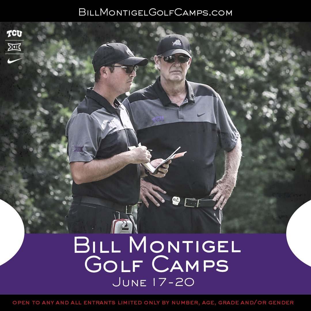 TCUMensGolf's tweet photo. Sign up today for Bill Montigel Golf Camps, June 17-20.

👇
https://t.co/dwHt5rvfO1 https://t.co/joUFRQDha4
