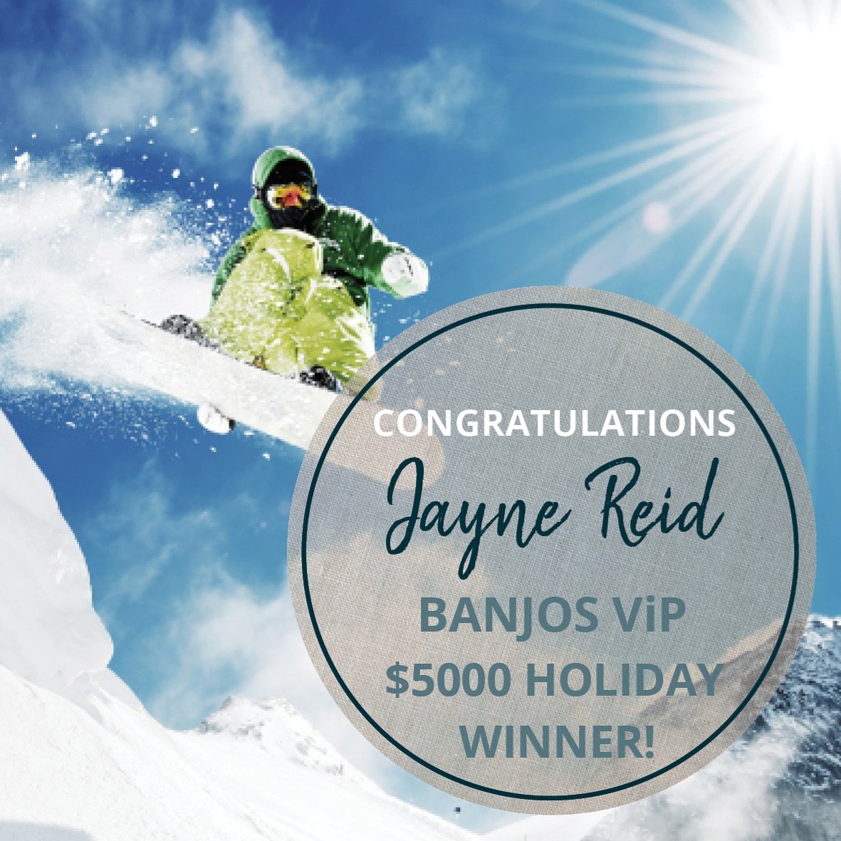 Banjo'sBakery on Twitter "Congratulations to JAYNE REID, the lucky 