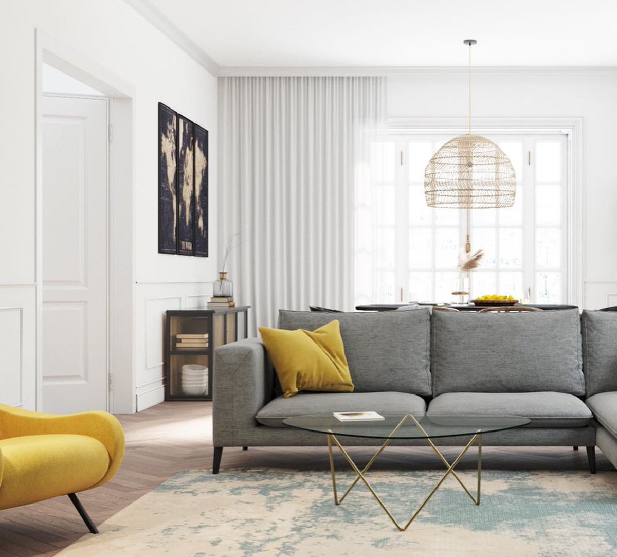 nourison's tweet photo. #Repost @spacefeeling
・・・
A touch of yellow styled with our Maxwell rug (MAE13) in soft, muted tones of smoky ivory and teal 💛 https://t.co/Ii77sSWO73 https://t.co/E6WzM22Ppc