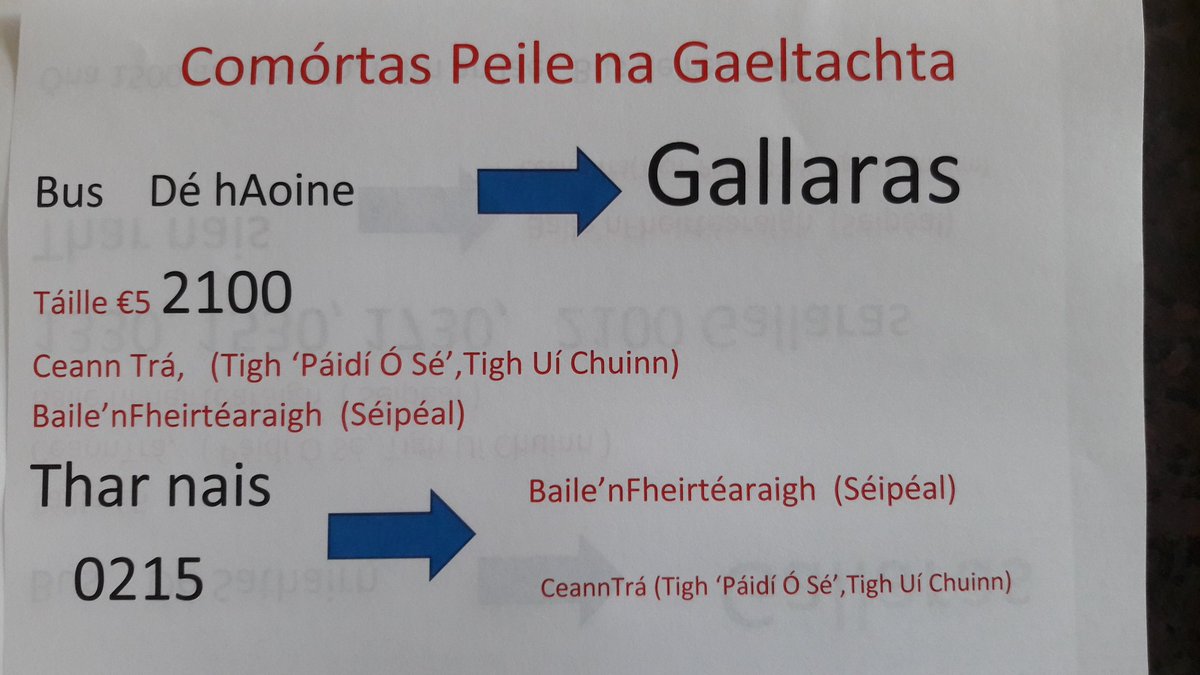 comortas19's tweet photo. Curfar tús le #Comórtas19 oíche Dé hAoine le cluiche sa chraobh sóisear @AnGhaeltacht  v @LiosPoil_CLG @7pm. Ceol ansan san Ollphuball le Seán Ó Laoithe &amp; Cáirde. Beidh an láinseáil oifigiúil @21.30 &amp; @23.30 cuirfidh @ScannalMusic ag liúraigh sin. Beár go 2am.Amchlár bus sna pics https://t.co/w9A4cWBFvY