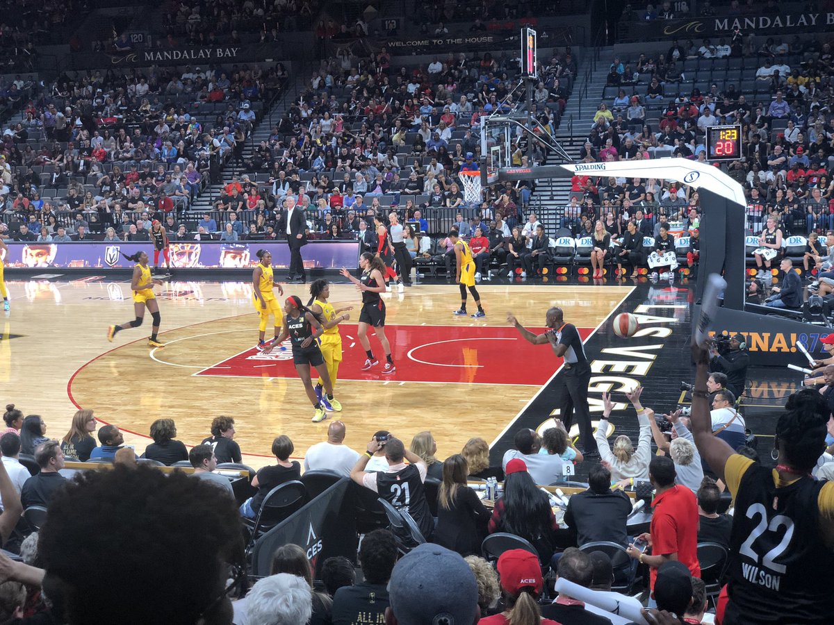 I went to a Las Vegas Aces basketball game the other day! And it was pretty rad! #supportwomensports #lasvegasaces #wnba