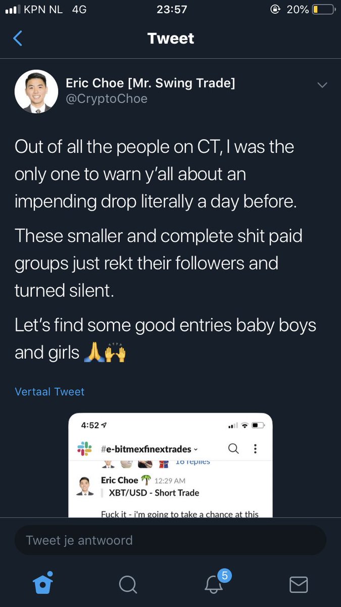 CryptoMichNL's tweet image. There we go, I don’t normally do this, but this fellah @cryptochoe is calling the ‘drop’ and posted a tweet ‘bragging’ about the short. 

If you zoom in, you see his stop level at $9.006 &amp;amp; he’s stopped out. 

Tweet deleted. 
That’s NOT how people should be with a following base.