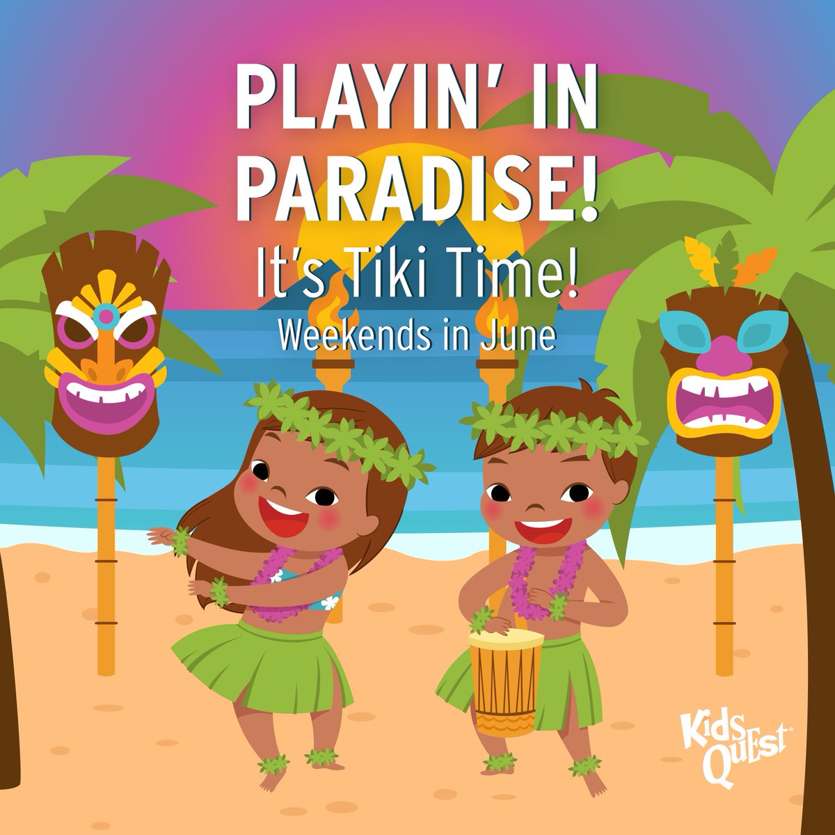 KidsQuest1's tweet photo. It’s time to get tropical at Kids Quest! Join us weekends in June for activities and crafts that transport our little guests to an island paradise. Beach balls will be bouncing with sandy surprises to be found every corner in the center! #KQFun #PlayinInParadise #NewMonth #June https://t.co/d2FUWHLTdn