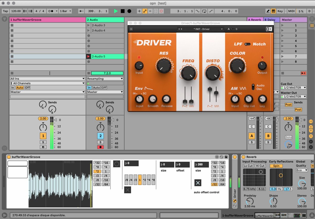 when you process <a href="/0PN/">oneohtrix point never</a>'s "The Trouble with Being Born" disc played on a very old sound system in Chicago and then take the file to re-recorded it using a special machine I designed with <a href="/Ableton/">Ableton</a> #MaxforLive for this special purpose, you render a distorted reverberating texture...