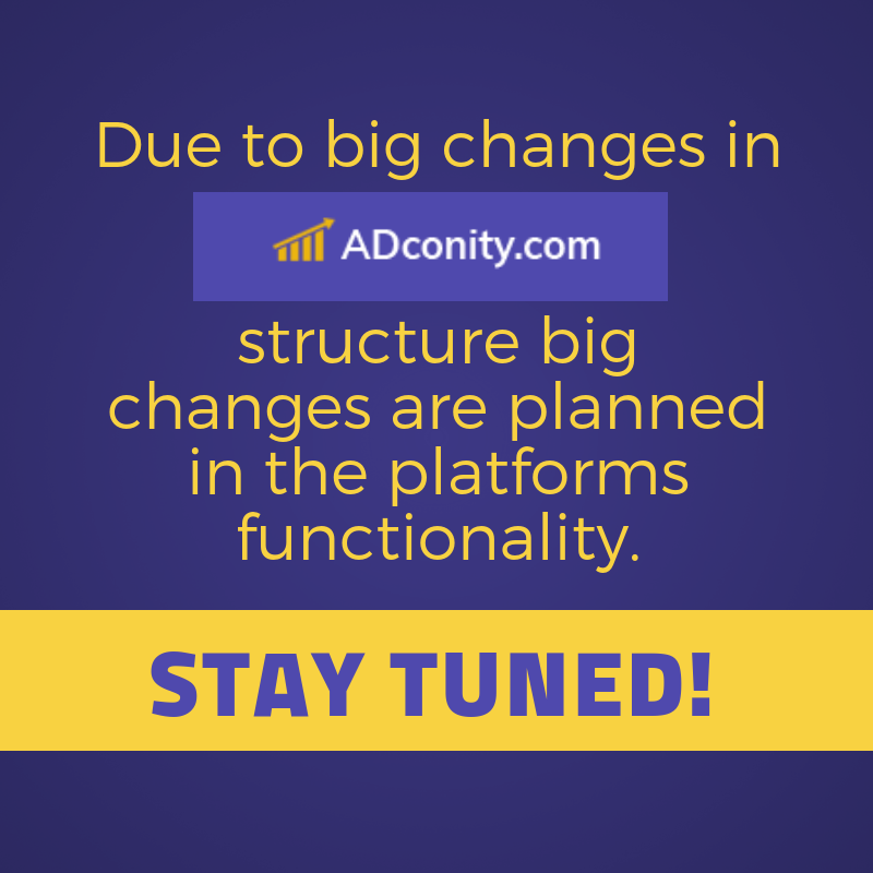 ADconity_com's tweet photo. Due to big changes in https://t.co/yGBzwg5gP0 structure big changes are planned in the platforms functionality. Stay tuned. #bitcoincash #crypto #instacryptocurrency #altcoin #cryptocurrency #cryptocurrencymarket https://t.co/b2fNMBP08x