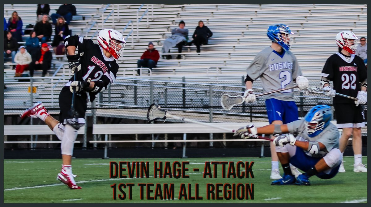 CONGRATULATIONS to senior attackman, Devin Hage, for being selected as 1st Team All-Region! As a 3 year varsity starter, Devin finished his career as one of the most prolific scorers in school history with 134 goals. <a href="/HHSPrideSports/">HHSAthletics</a>