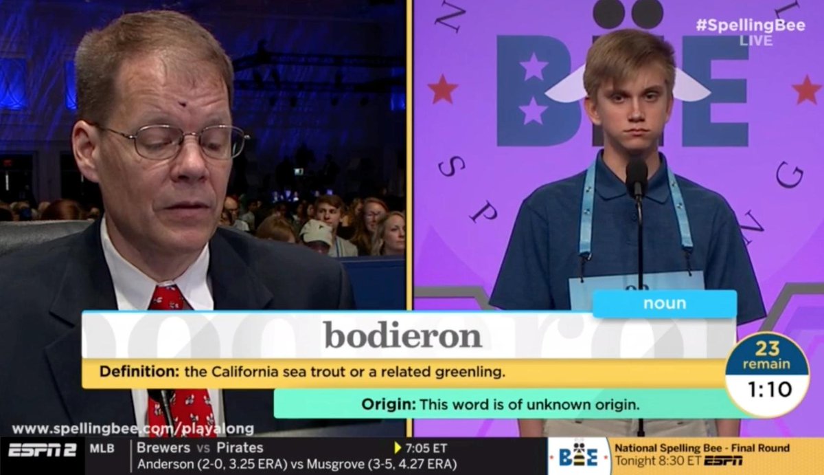 What a great bee! Nathan spelled the word ‘bodieron’ incorrectly but placed 17th (tie) out of 567 spellers at the 2019 Scripps National Spelling Bee in Washington D.C. What an accomplishment! Imperial County is incredibly proud of you, Nathan! #speller92 #nateatthebee