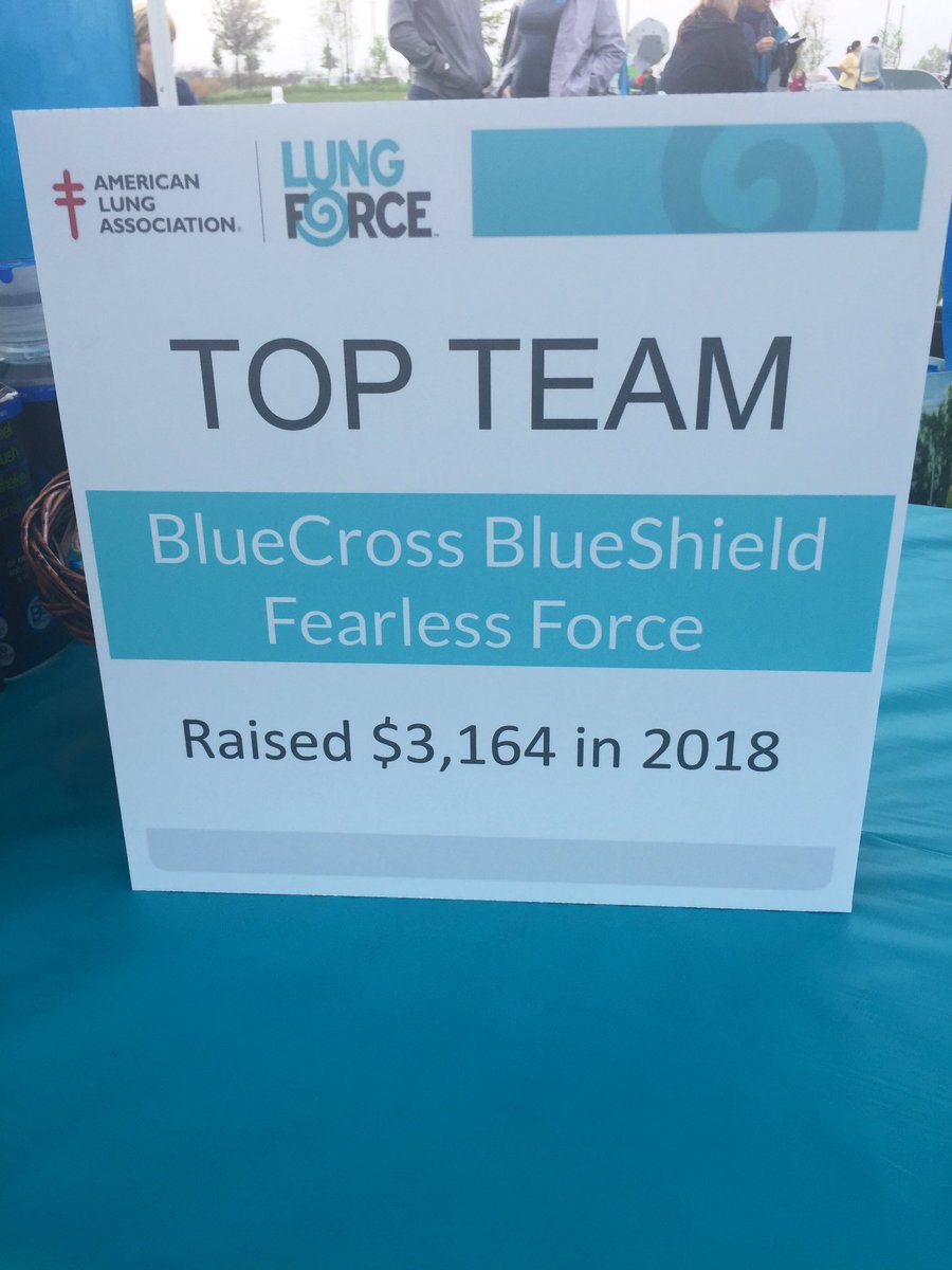 BCBSWNY's tweet photo. Our employees on the #FearlessForce team are honored and excited to be the top fundraising team at the Buffalo @LUNGFORCE Walk! #LungForce https://t.co/l8bigXdfyt