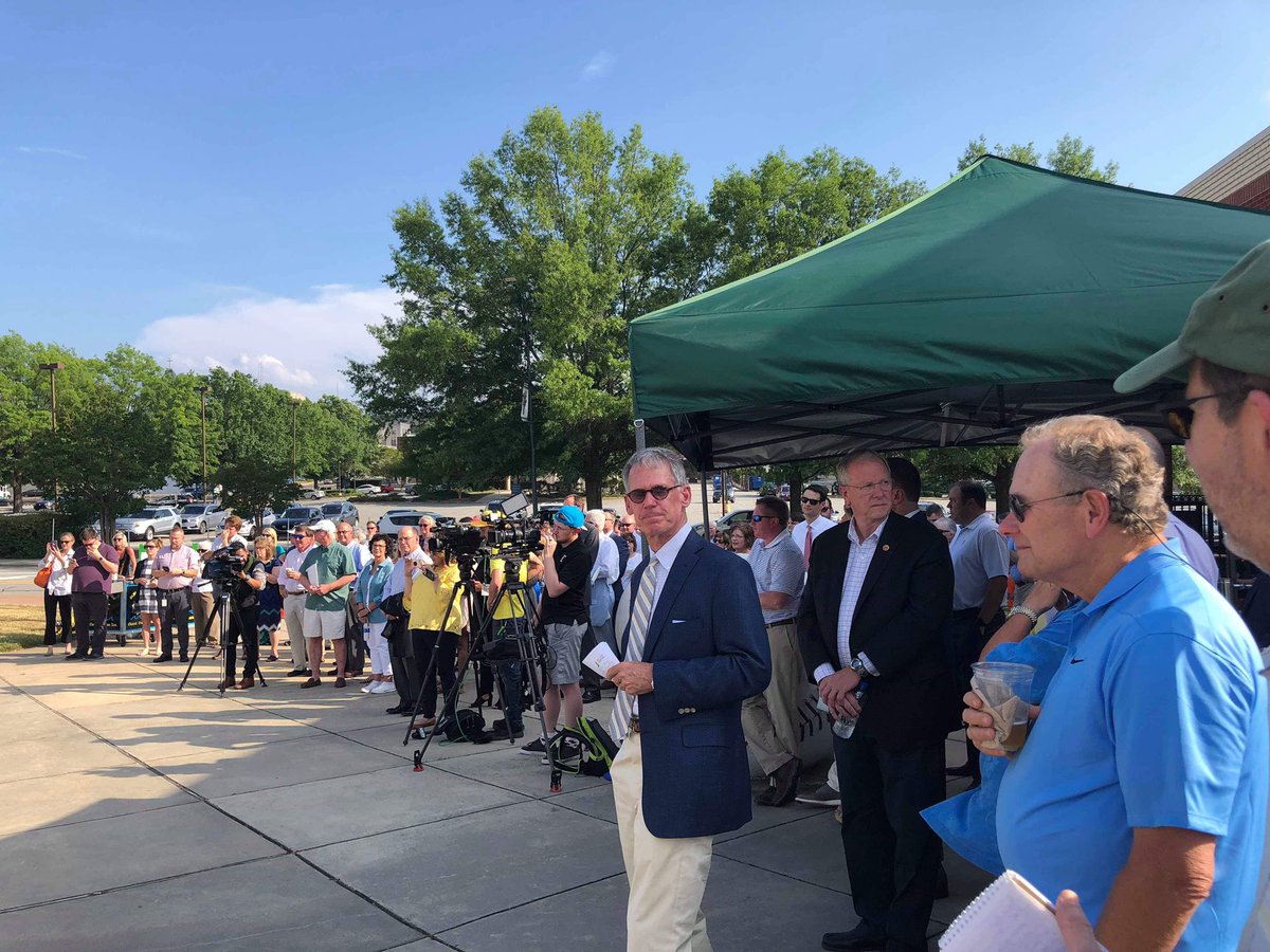 greensborocity's tweet photo. Big crowd for the groundbreaking of the Slugger Project at the @GSOHoppers Stadium in @DowntownGSO #soGSO #growGSO #TeamGSO https://t.co/ZItvYD8LPc
