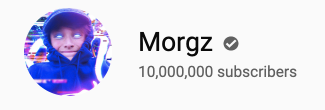 Exonia's tweet photo. Super proud of @MorgzHudson on reaching 10 MILLION subscribers! 🎉

Incredible work from Morgz &amp; his family growing from 3 Million subscribers this time last year and consistently being the fastest growing channel in the UK each month.

Well done @MorgzHudson - lots more to come! https://t.co/G6hTQkDgWE