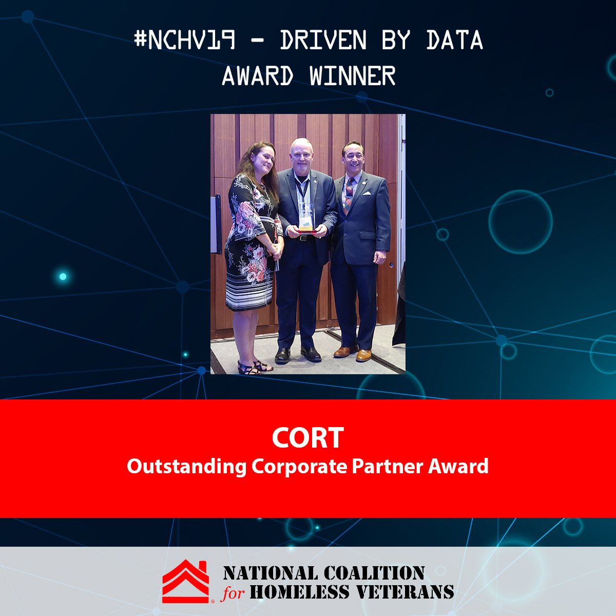 Congratulations to our Outstanding Corporate Partner Award winner <a href="/CORTfurniture/">CORT</a>. Thank you for all your work supporting the homeless veteran community!