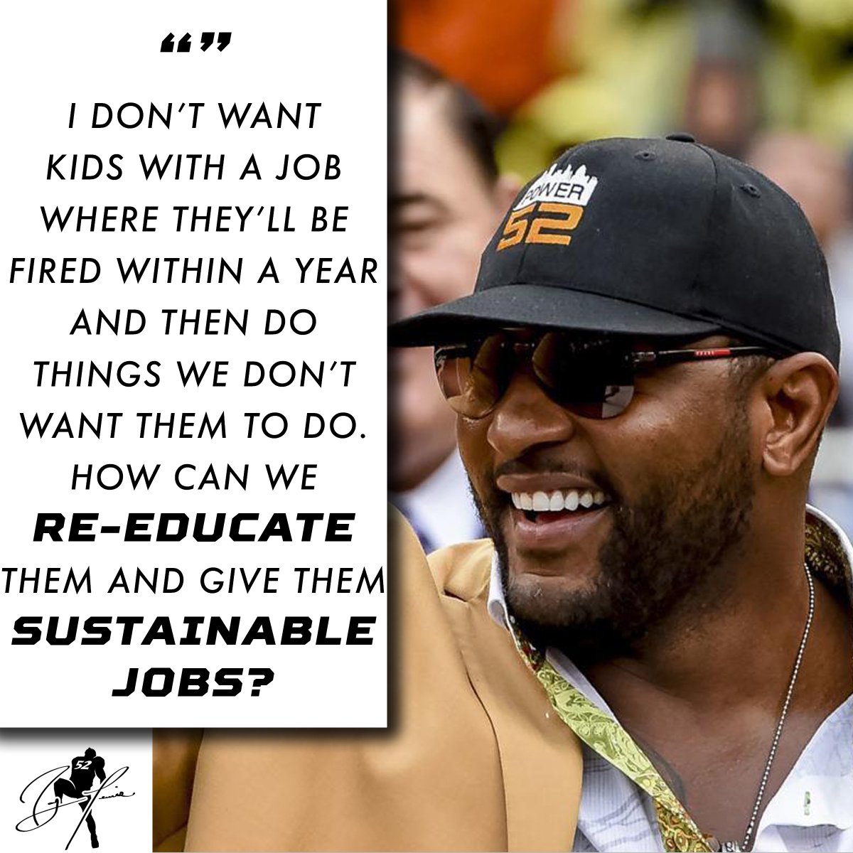 raylewis's tweet photo. How can I help change the future for so many kids where their future already seemed set down the wrong path?

I developed Power 52 to educate and train people in solar power development while also giving them a sustainable job to provide for themselves and their families. https://t.co/pjHiNCeNPa
