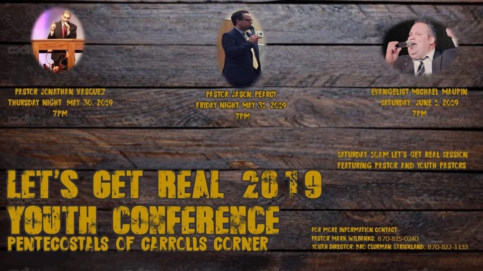 arcrusaders's tweet image. Don’t forget about the “Let’s Get Real” Youth Conference starting tonight at Pentecostals of Carroll’s Corner.
Thursday 7pm-@PastorVazquez 
Friday 7pm-@JPearcy 
Saturday 10am-Panel Discussion
Saturday 7pm-@MichaelJMaupin
You don’t want to miss this!
#LetsGetReal #YouthConference