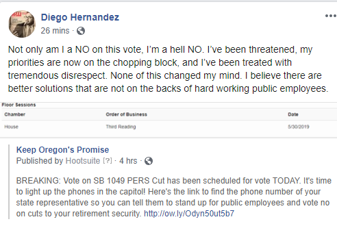 @diego4oregon isn't backing down! #orleg