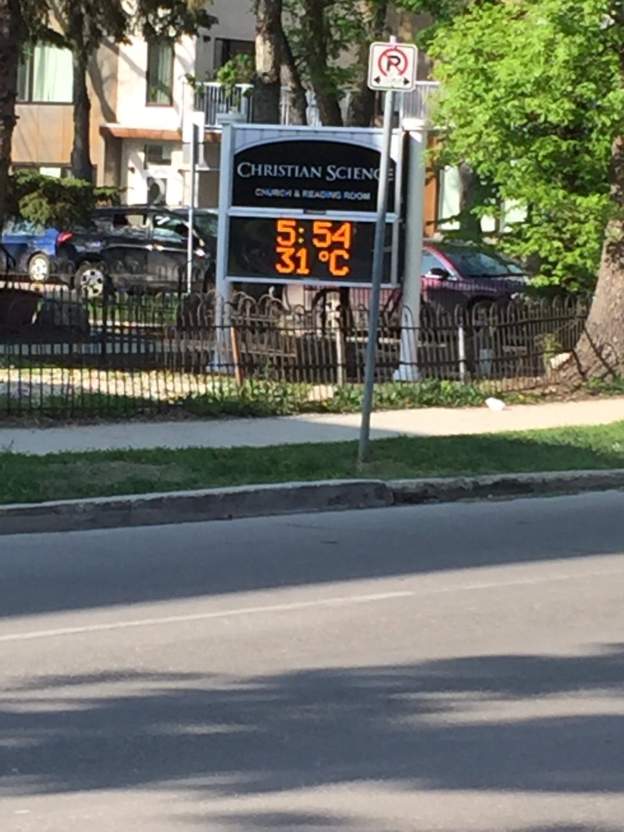 thechemdr's tweet photo. Okay, I know I complained about the winter in Winnipeg, but did it have to go from 10 degrees to 31 degrees in two days? #WpgSummer #WhereWasSpring? https://t.co/xcY6hDSrUD