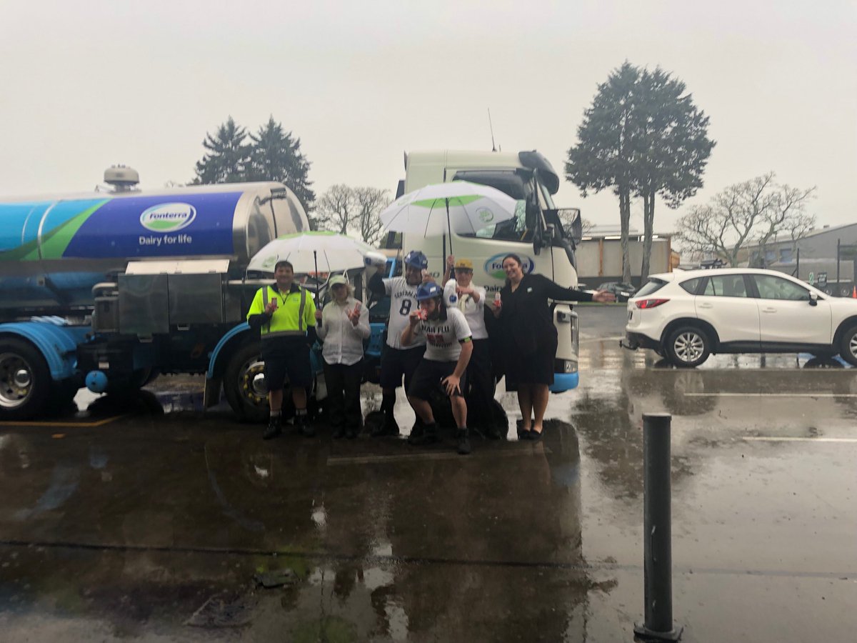 farmerjoNZ's tweet photo. โฆ@Fonterraโฉ Waitoa and #FarmSource Matamata singing in the rain for โฆ@WorldMilkDayโฉ https://t.co/IZJRa6I347