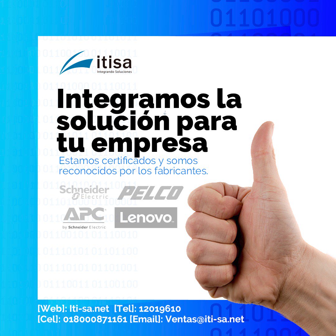 itisagdl's tweet photo. Estamos certificados por los fabricantes así puedes tener la total tranquilidad de que tu empresa o proyecto esta en las mejores manos.

🔎13 años nos respaldan. 

Marca a nuestro 01800 👇

🌐018000871161
🌐Ventas@iti-sa.net

#Fabricantes #Itisa #Pelco #APC #Lenovo https://t.co/Iorg5kwwd6
