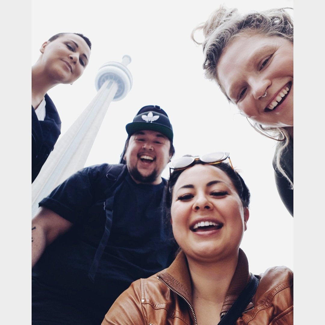 We were here 🤗 But now we're not 😬 #quantumtangle #cntower #toronto #WeTheNorth #lolz #INDIGENOUS #inuit #ontour #ontheroad