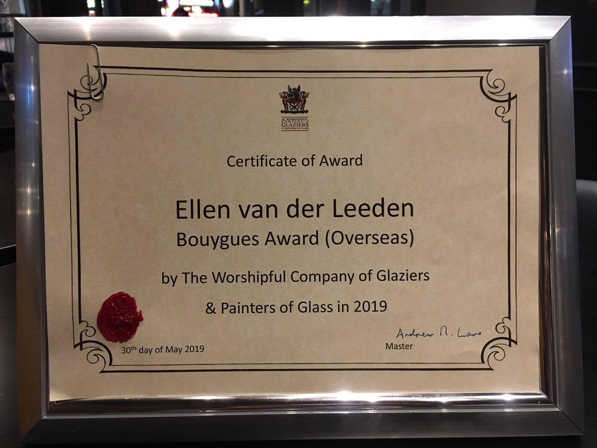 EllenLuxnova1's tweet image. Honoured, at the same time enjoying the company and insights of so many very talented people. Thank you. Just happy!
@StevensCompetition2019 #art #archticture #glassart #glass #monumental #architecturalglass #artsandcrafts #innovation