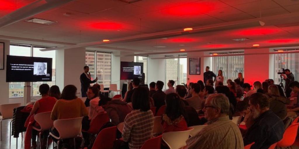 Rightpoint's tweet image. What qualities do #designers embody? “Everyone is a designer as long as you can produce an idea and articulate it to someone else.”#RPDesignDisruptors #DesignDisruptors