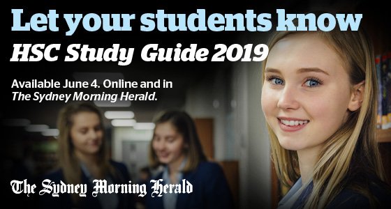 Let your students know! The HSC Study Guide will be out on Tuesday. Full of helpful tips, quizzes and advice. Online and in <a href="/smh/">The Sydney Morning Herald</a> 4 June. Also, copies for HSC students arriving in schools from 11 June.