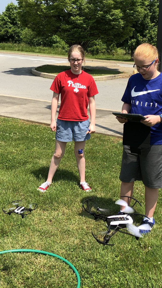 Thank you to Mrs. Devine for taking our class out to fly drones!  We appreciate you setting it up for us even with the blazing heat!  You rock! <a href="/bethelspringsgv/">BSES</a> <a href="/mrsjdevine/">Julie Devine</a>