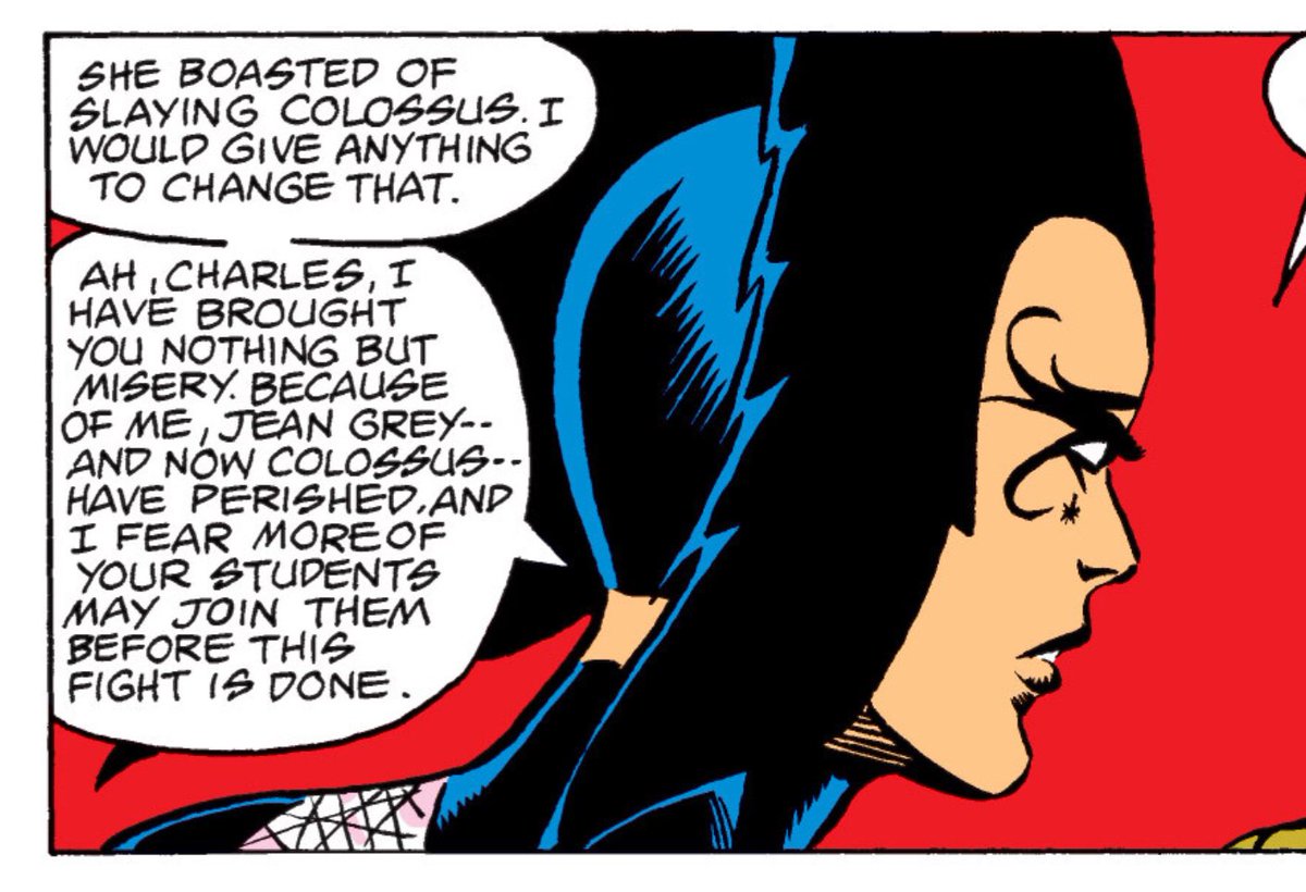 XMenJourney's tweet photo. I wouldn’t worry too much, Lilandra. Even the crappiest X-Men tend to come back from the dead. Sometimes we even get multiples of the same  X-Person at once! And I don’t mean Madrox.

#XMen #XMenJourney #Marvel https://t.co/79NsXcejRh