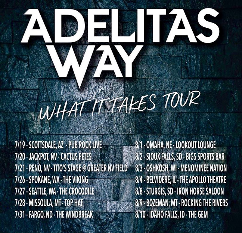 MrBombasstic's tweet photo. New summer tour dates!!! See you all in the sun 😎 #AdelitasWay #WhatItTakesTour #Leg2 #LiveMusic https://t.co/koM6nUtPyU