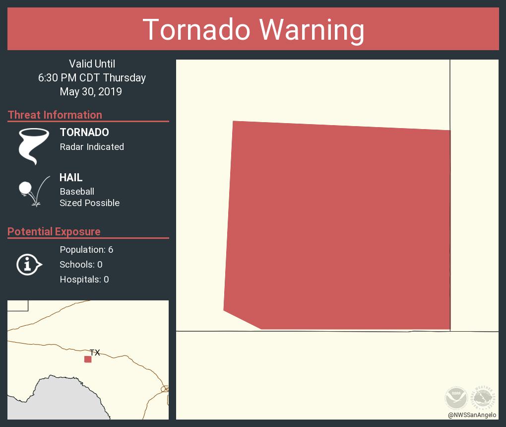 MyRock965's tweet photo. Tornado Warning continues for Crockett County, TX until 6:30 PM CDT https://t.co/1oxlYu2Fe2 https://t.co/NasnZbQNso