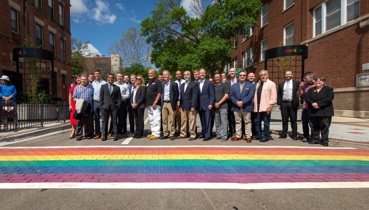 GoPride's tweet photo. Rainbow crosswalks arrive in Boystown just in time for Pride https://t.co/jLcBWbm8rv

#gaychicago #boystown #boystownchicago #lgbtchicago #lgbt #lgbtq #lgbtpride #chicagopride #pridemonth #pride2019 @Northalsted https://t.co/jHmYqNEh1K