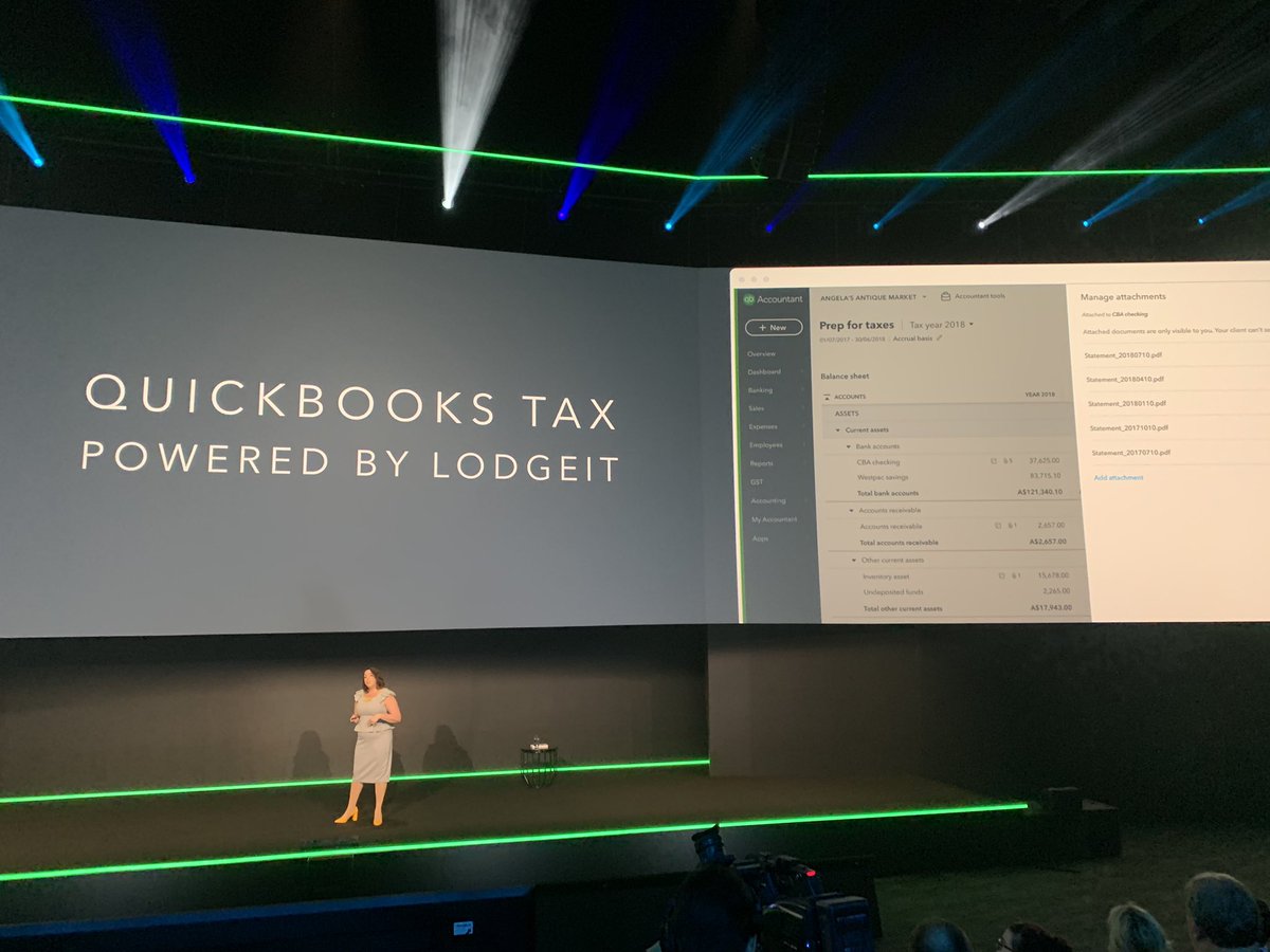 So excited to announce <a href="/QuickBooksAU/">QuickBooks Australia</a> Tax powered by LodgeiT! Game changer! #QBconnect