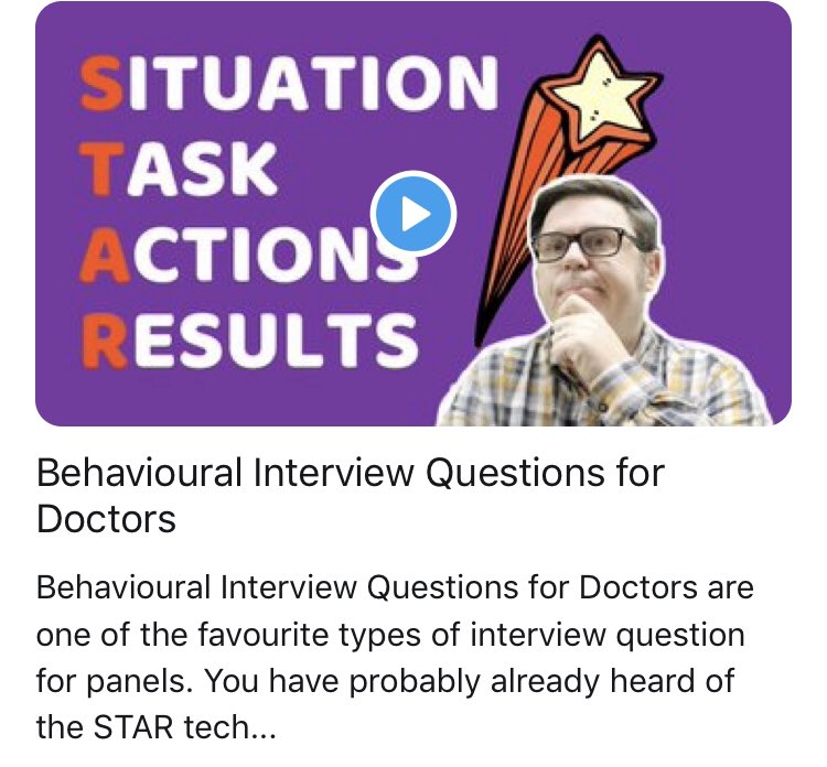 AdvanceMedAU's tweet photo. Behavioural Interview Questions for Doctors - STAR technique #JobTipsForDocs
Watch @careerdranthony ➡️ https://t.co/ZJt7GBZbIG
Did you know that @AdvanceMedAU has a free question bank with 400+ sample interview questions? https://t.co/7UVV5IF2Bq