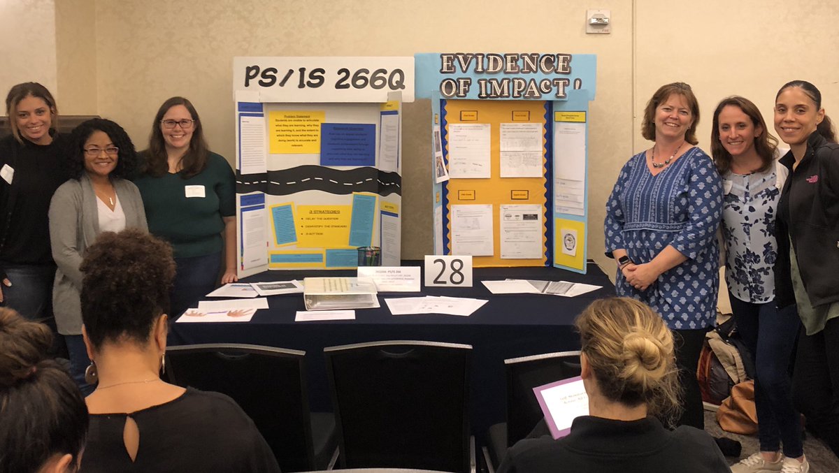 team266Q's tweet photo. Today our CARP (Collaborative Action Research Project) team present their year-long work to fellow CARP teams. Their work is making an impact on their students’ learning and their own teaching. Thank you @BeinhornNicole for all of your support! @D26Team @QueensNorthBO #team266 https://t.co/LxlVEQmi11