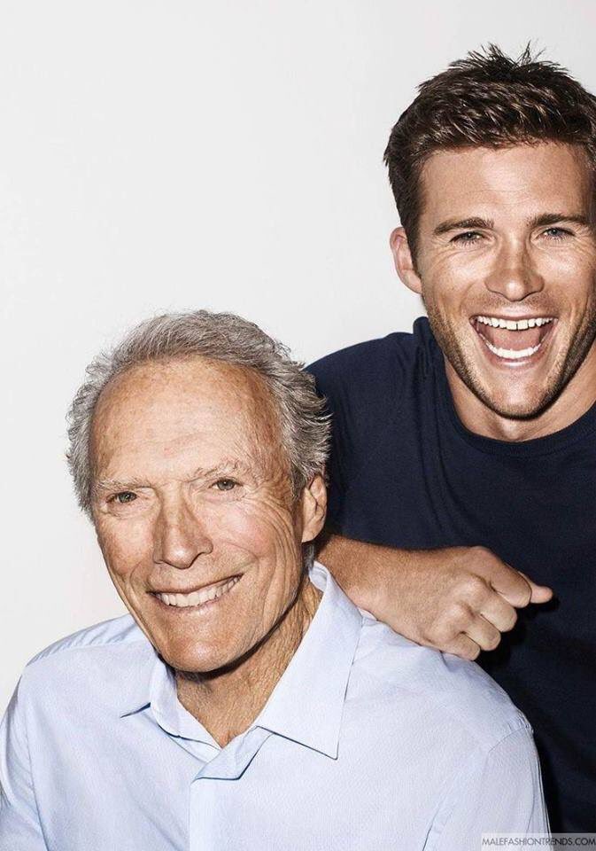  Happy 89th Birthday to Clint Eastwood (born May 31,1930). Pictured with his son Scott Eastwood. 