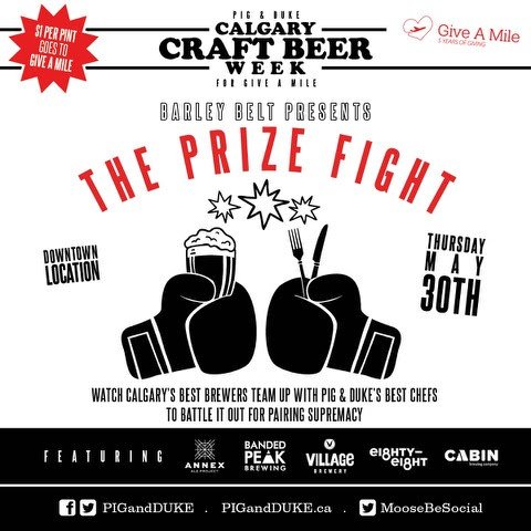 heidamazeballs's tweet photo. Check out what's on the line tonight at @PigandDuke Prize Fight tonight. Who's excited for some delicious meats and brews? Don't forget that $1 from every beer sold goes to @giveamile as well! #yyc #yycbeer #GAMBeerWeek https://t.co/zSVcyVPl3V