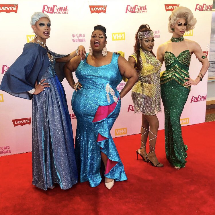 Your Top 4 at the #DragRace Season 11 Grand Finale Party at @LEVIS! #ProudTogether 

Don’t miss one of these Queens snatch the crown TONIGHT at 9/8c on @VH1! 🏁💋