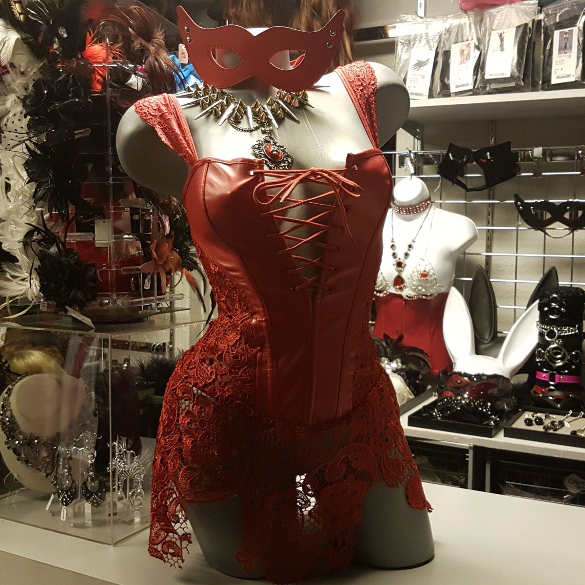 #corset #corsetdress #fetishwear #fetishfashion #veganleather #mask #shoplocalyeg