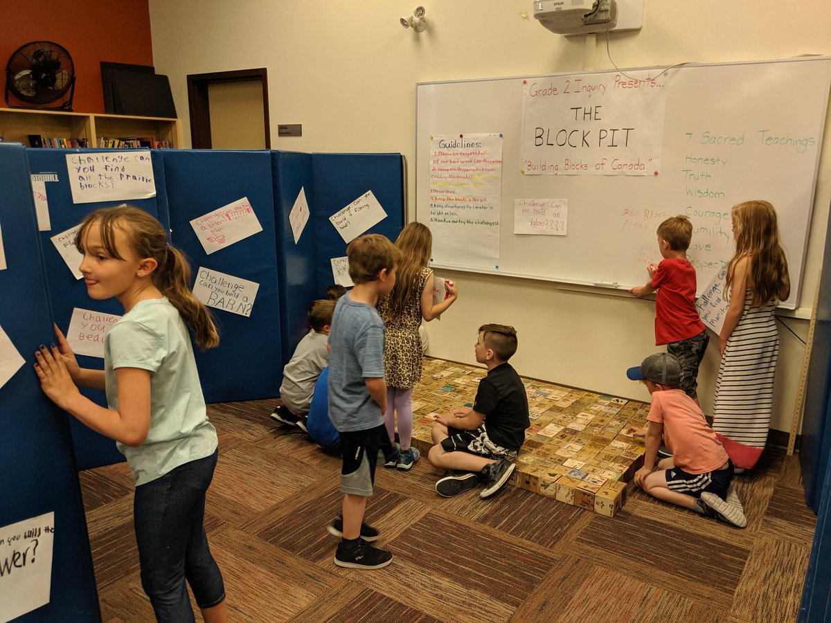 thompson_two's tweet image. Exciting things are happening in Sarah Thompson Grade 2! #blockpit #buildingblocksofcanada #inquiry #studentledlearning #collaborators #visiblelearning #sharingourlearningjourney #rvsed @SarahThompsonSc