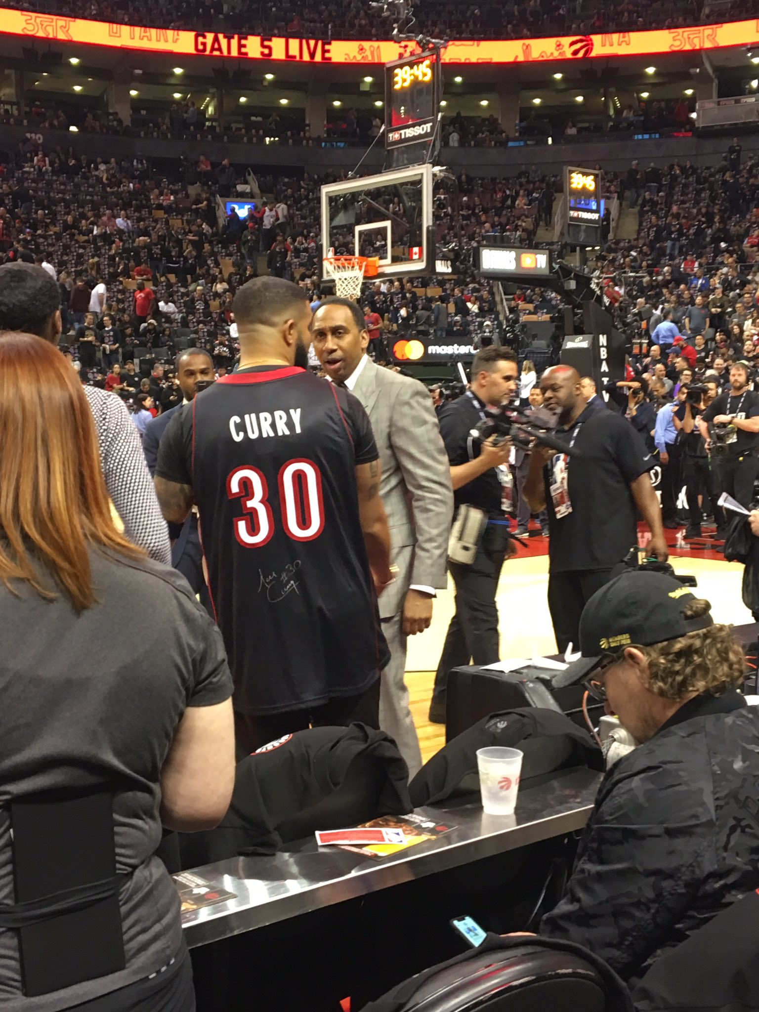 SB Nation on X: @unstoppablebaby @Drake Drake is wearing a Raptors jersey.  It's a Dell Curry jersey   / X