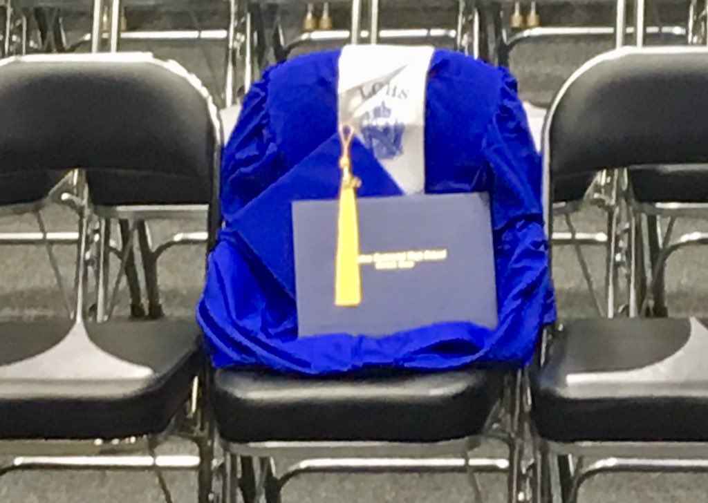 LCHS_Patriots's tweet photo. We saved a seat for you Adam. 💙💛 #BeRevolutionary #WeAreLC #LCFamily https://t.co/OZLms5qa2s