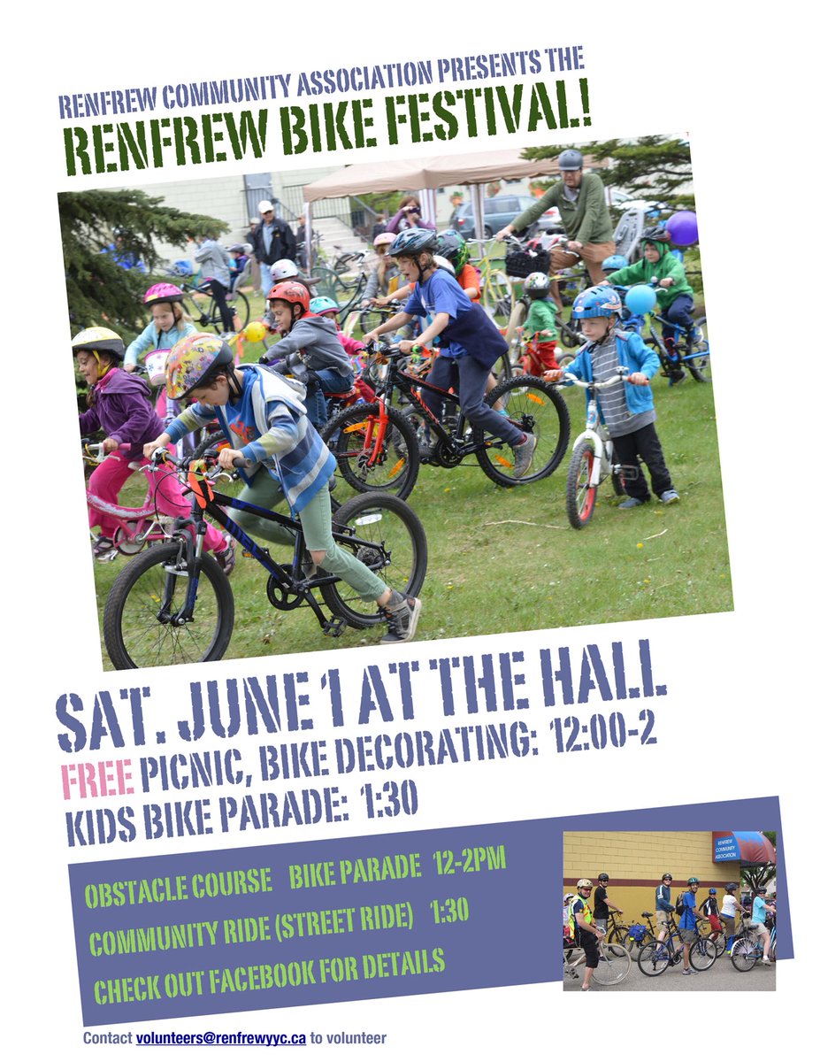 Join us for Renfrew Bike day this Saturday!  #yycbike #bikeyyc #yyckids