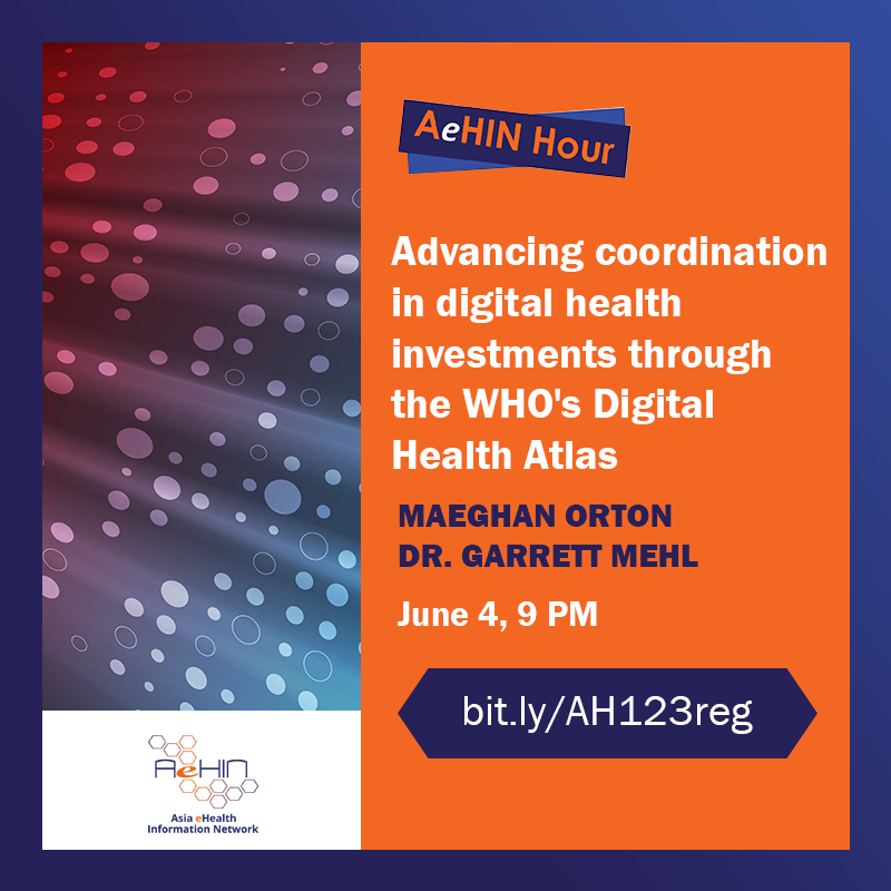 WeAreAeHIN's tweet photo. The #DigitalHealthAtlas is a web-based platform where we can see an #inventory of #DigitalHealth interventions. Let's take a closer look at it and see how we can use it to plan and coordinate digital health activities.
Register now at https://t.co/irpQ19Bgug
#DHA #AeHINHour https://t.co/Mtweba8Se6