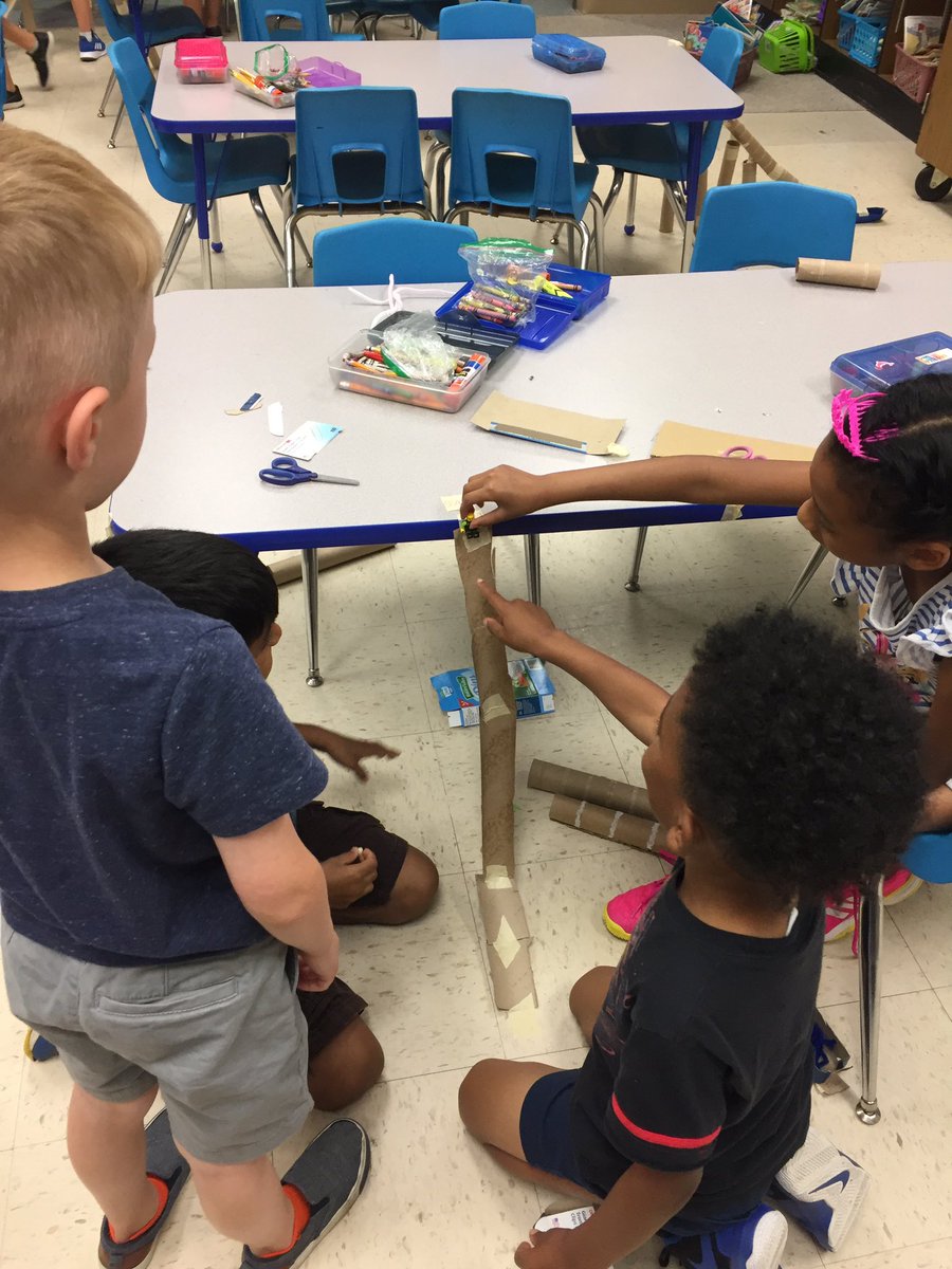 Today we built an escape route for Rapunzel. We’ve been enjoying Fairy Tale STEAM week! @EESMaher