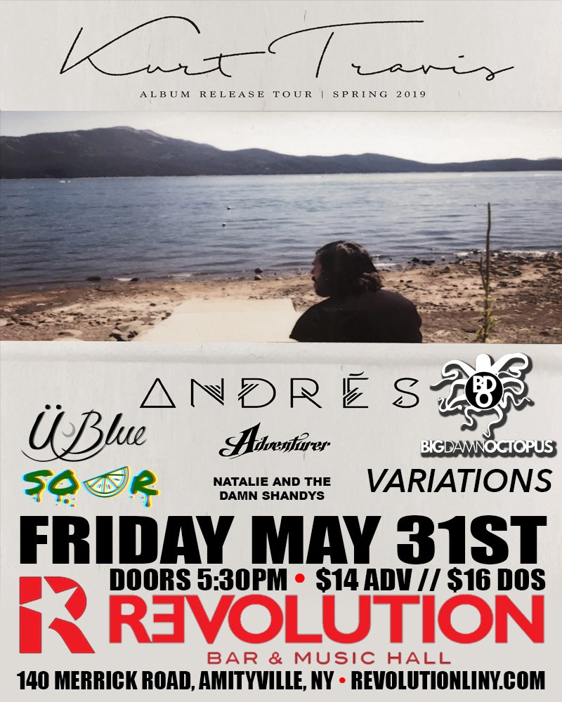 TOMORROW NIGHT!!!
@KurtTravis w/ <a href="/AndresAMusica/">Andrés</a> <a href="/AdventurerMI/">Adventurer</a>, Natalie &amp; The Damn Shandys, @UBlueBand <a href="/OctopusDamn/">BigDamnOctopus</a>, Variations &amp; Sour.
Doors 5:30PM - $14 ADV // $16 DOS
Tickets: bit.ly/2GisfWZ